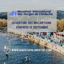 Affiche 39e edition du marathon international des gorges de l'Ardèche